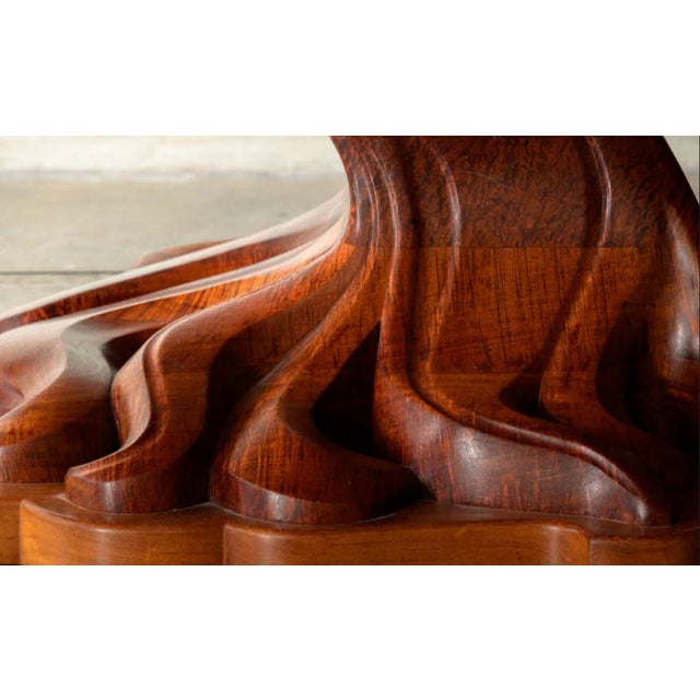 Brown Neo-Art Nouveau Dining Table in Mesquite by Arroyo Design For Sale - Image 8 of 10