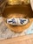 Large Brass Coal Scuttle / Fireplace Log Bucket With Lion Mask Mounts & Delft-Style Ceramic Handles - For Sale - Image 4 of 9
