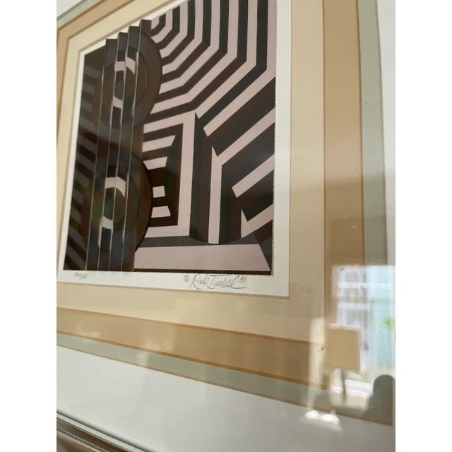 Vintage Postmodern Abstract Signed and Numbered Art by Rina Rotholz, Signed For Sale - Image 6 of 12