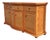 Vintage Rattan and Wood Orange Curved Sideboard, 1980s For Sale