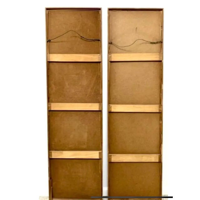 Antique Chinese Hand Painted Panel Screens, a Pair For Sale - Image 12 of 13