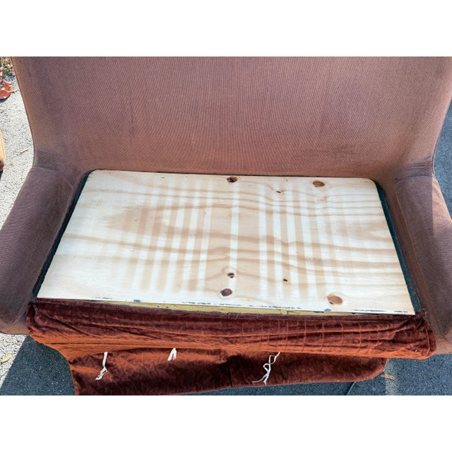 Mid Century Brown Upholstered Sofa by Prestige for Bassett For Sale - Image 11 of 12