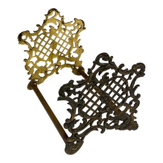 Vintage Ornate Expanding Book Rack For Sale