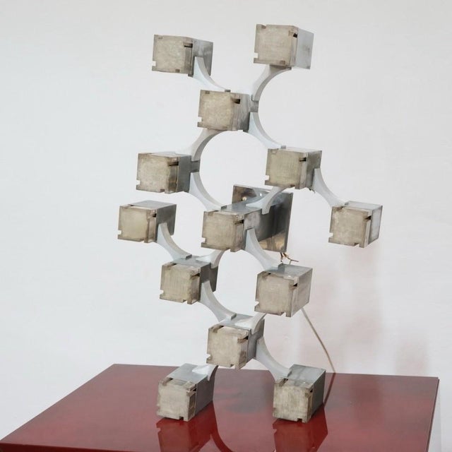 Cubic 13-Light Suspension Lamp from Sciolari, 1970s For Sale - Image 6 of 18