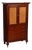 Grange French Louis Philippe Cherry Cane Door Armoire Cabinet For Sale