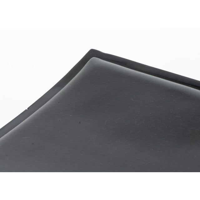 Modern Black Lacquered Ottomans, Pair For Sale - Image 4 of 6