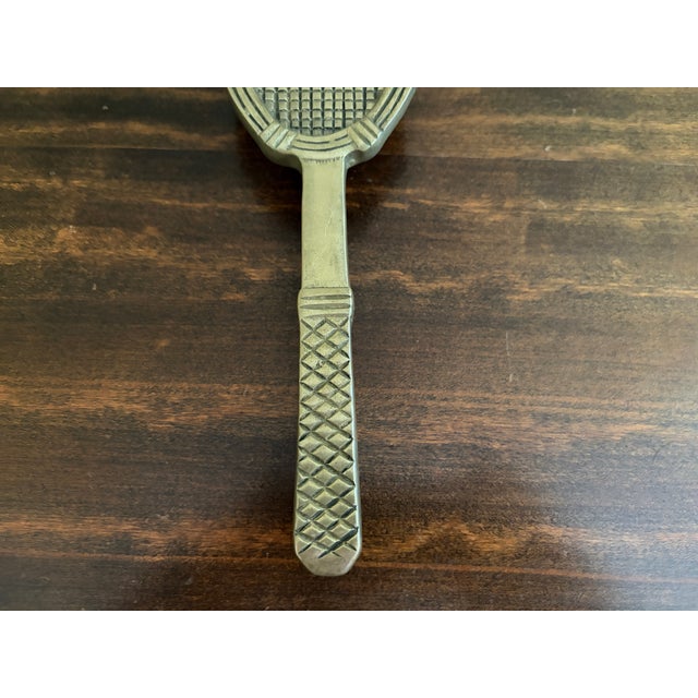 Late 20th Century Late 20th Century Cast Brass Tennis Racket Door Knocker For Sale - Image 5 of 8