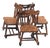 MCM Vintage Tell City Tavern Chairs Rolling Wood Dining Chairs For Sale