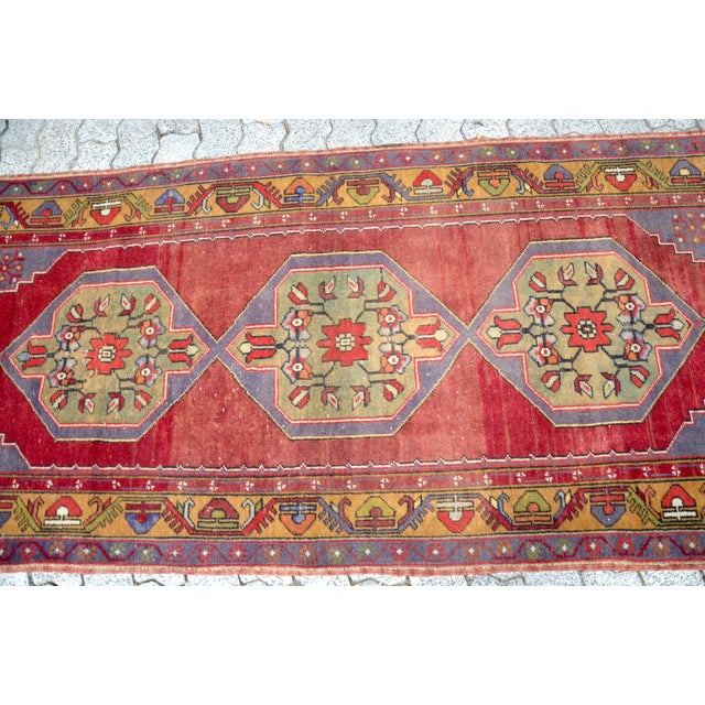 1960s Vintage Handmade Rug For Sale - Image 4 of 11