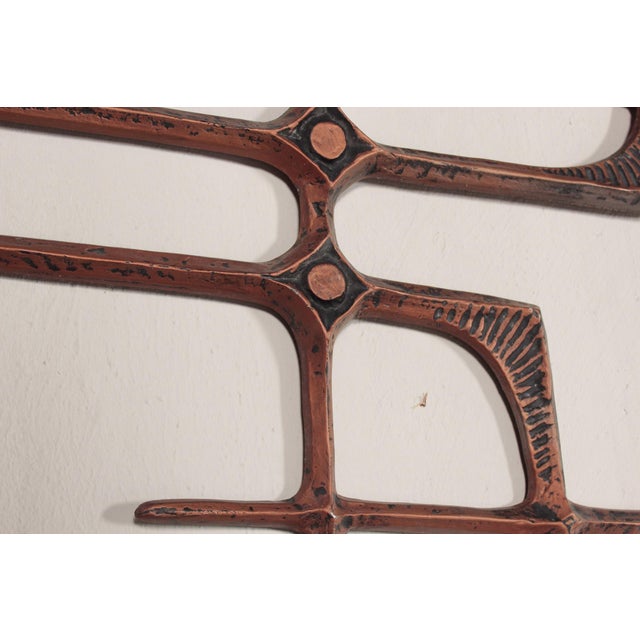 Metal Brutalist Wall Relief, 1970s For Sale - Image 7 of 13