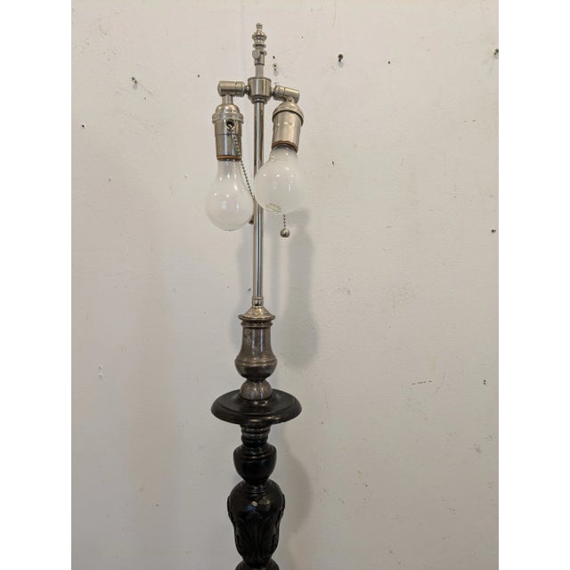 Rococo Vintage Carved Wood Floor Lamp For Sale - Image 3 of 4