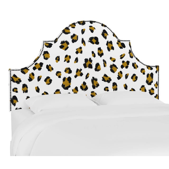 Halsted Headboard in Ochre Brush Cheetah, California King For Sale In Chicago - Image 6 of 6
