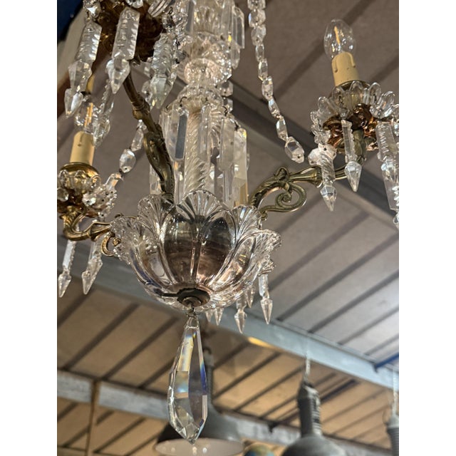 Crystal 4-Light Chandelier from Baccarat For Sale - Image 3 of 7