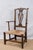 American Antique Country Chippendale Rush Seat Armchair For Sale - Image 3 of 10