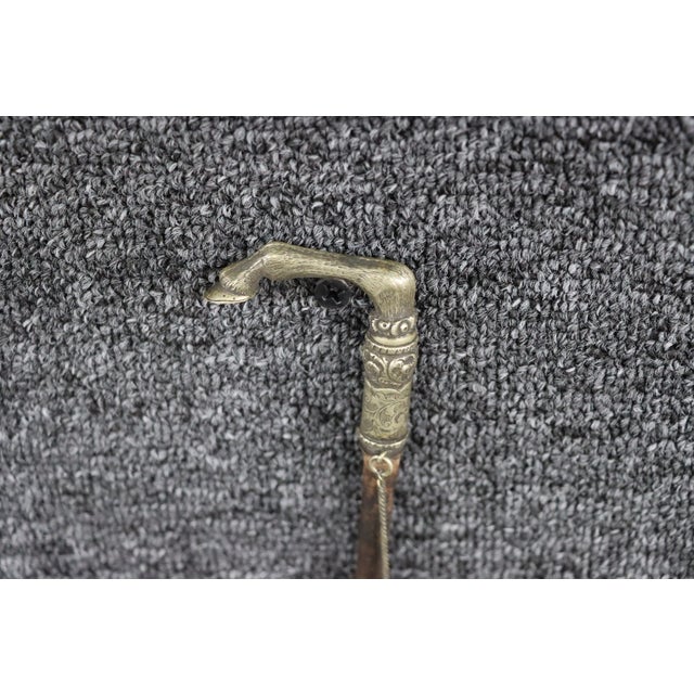 Antique Sterling Silver Horse Hoof Handle Riding Crop For Sale - Image 4 of 12