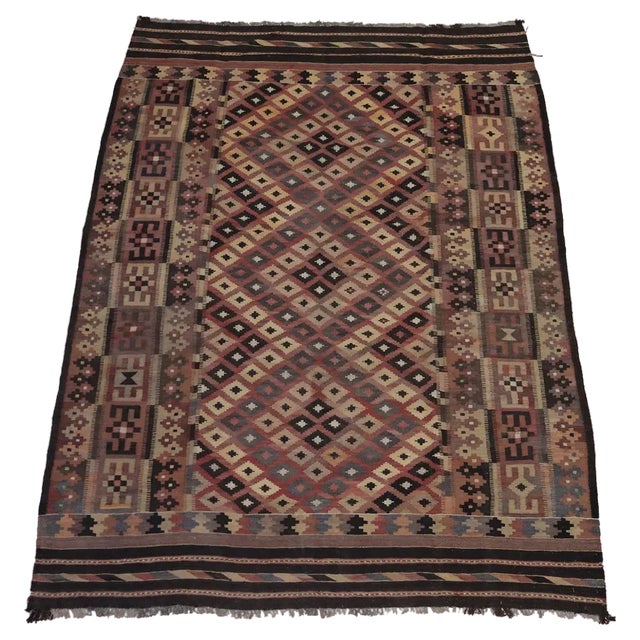Afghan Kilim Rug, 1950s For Sale