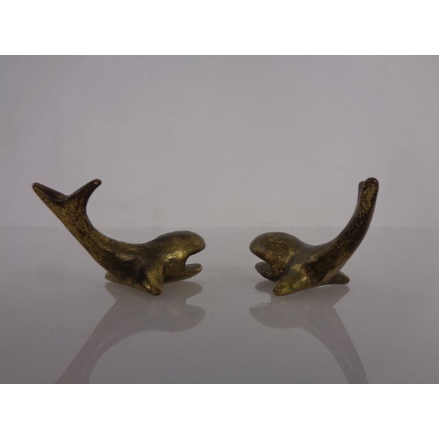 Whale-Shaped Brass Paperweights or Knife Rests in the style of Walter Bosse, Austria, 1950s, Set of 4 For Sale - Image 14 of 18