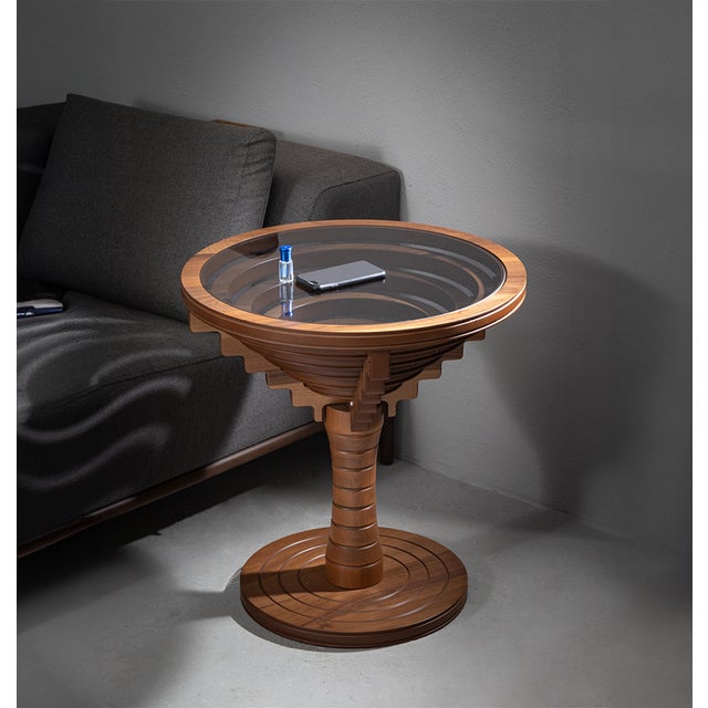 Expertly crafted with walnut coated MDF and glass, the Galaxy Coffee Table boasts elegant turned legs for a sleek and...