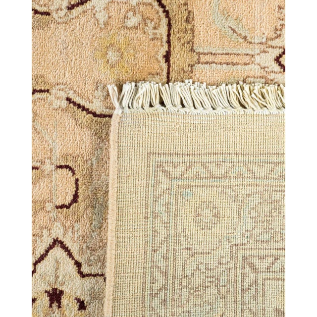 1990s Vintage Traditional Hand Knotted Wool Area Rug, Sand - 8'2" X 9'10" For Sale - Image 5 of 9