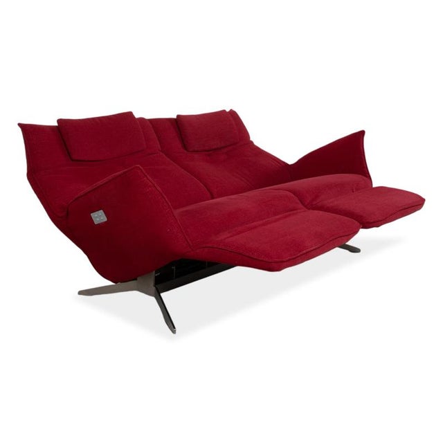 Fabric Three-Seater Red Electric Function Evita Sofa from Koinor For Sale - Image 6 of 15