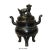 Chinese Oriental Dark Brown Bronze Metal Incense Burner Display For Sale In San Francisco - Image 6 of 7