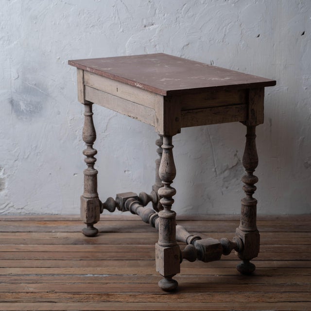 Stone Continental Baroque Bleached Chestnut Work Table, c.1720 For Sale - Image 7 of 15
