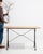 Silver Mid 20th Century Cast Iron Bistro Table With Oak Top For Sale - Image 8 of 12