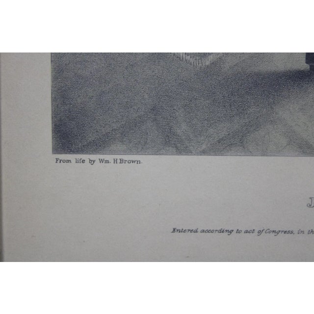 Antique Framed Silhouette Lithograph Prints of Brown Kellogg & Forsyth Macomb, Framed - a Pair For Sale - Image 6 of 12