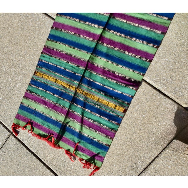 Mexican Mexican Rebozo Scarf Table Runner For Sale - Image 3 of 6