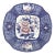 Vintage Genuine Imperial Imari Small Ornamental Plate Japan Japanese Blue White Pink Scalloped Edge For Sale