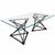 Formations Dual Iron Pedestal Base Glass Dining Table For Sale - Image 15 of 16