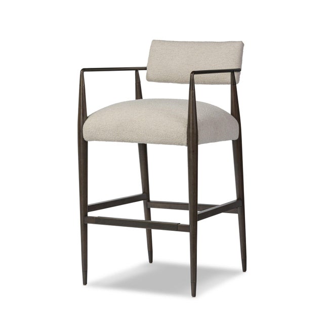 Contemporary Four Hands Waldon Bar Stool - Charter Oatmeal For Sale - Image 3 of 10
