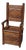 Louis XIII Wooden Chest Armchair For Sale