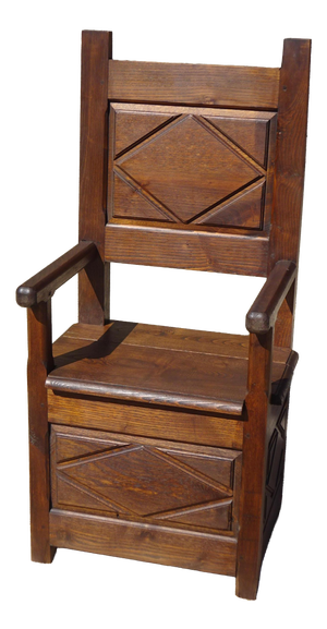 Louis XIII Wooden Chest Armchair
