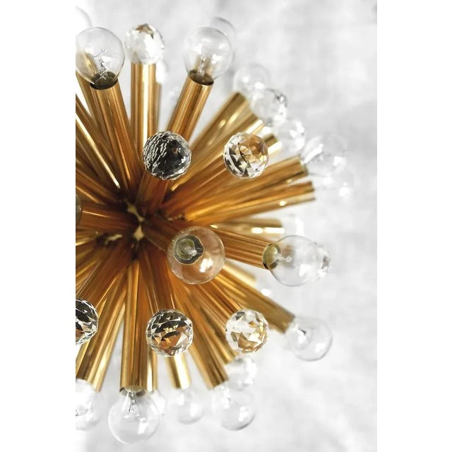 Gilt Brass Pendant Lamp with Swarovski Balls from Ernst Palme, 1960s For Sale - Image 15 of 18