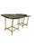 Mid 20th Century La Barge Style Vintage Brass Base Glass Top Side Table With Hoof Feet Labarge For Sale - Image 5 of 11