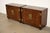 Henredon Henredon Mid-Century Modern Hollywood Regency Campaign Oak and Brass Buffet Servers or Bar Cabinets, Pair For Sale - Image 4 of 16