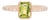 1cts Arizona Peridot Ring With Natural Diamonds Accents: Solid 14k Gold, 7x5mm For Sale