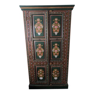 Unique Hand Painted Armoire For Sale