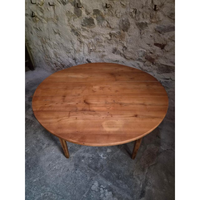 Antique French Rustic Cherrywood Drop-Leaf Table, 1900s For Sale - Image 10 of 17
