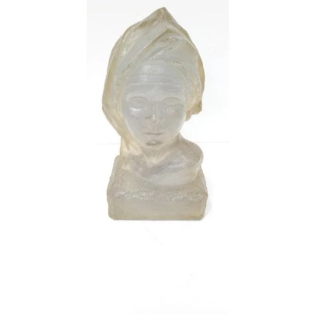 Mid-Century Lucite Female Bust Sculpture • Signed © CD 1978 • Translucent Resin Art Figure For Sale - Image 14 of 14