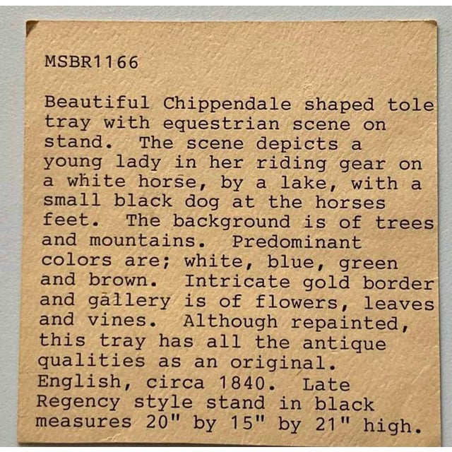 Chippendale Style Shaped Tole Tray Side Table For Sale - Image 10 of 12