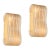 Pair of Hand-Blown Undulating Reeded Murano Glass Sconces With Brass Fittings For Sale