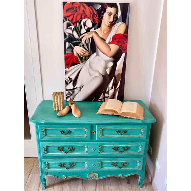 1950s Mid-20th Century Louis XV French Chest of Drawers, 1950s For Sale - Image 5 of 18