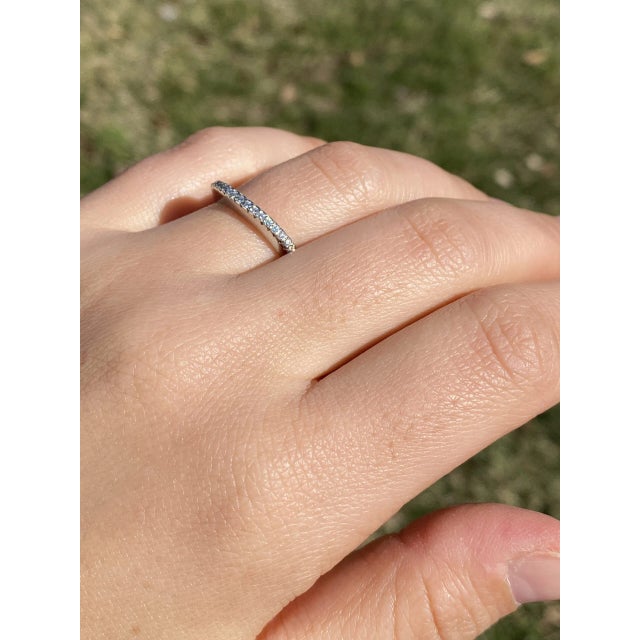 The Contour: Designer Signed Contour Band with Natural Diamonds in Platinum For Sale - Image 9 of 10