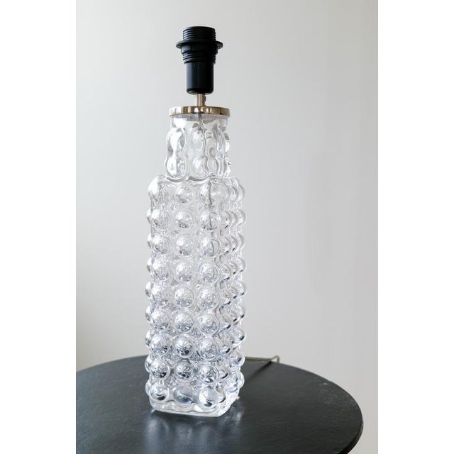 Mid-Century Modern Bubble Crystal Table Lamp attributed to Carl Fagerlund for Orrefors, 1960s For Sale - Image 15 of 17