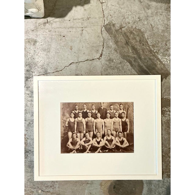 Mid-Century Modern Vintage Boho Original Yale Swim Team Photo For Sale - Image 3 of 7