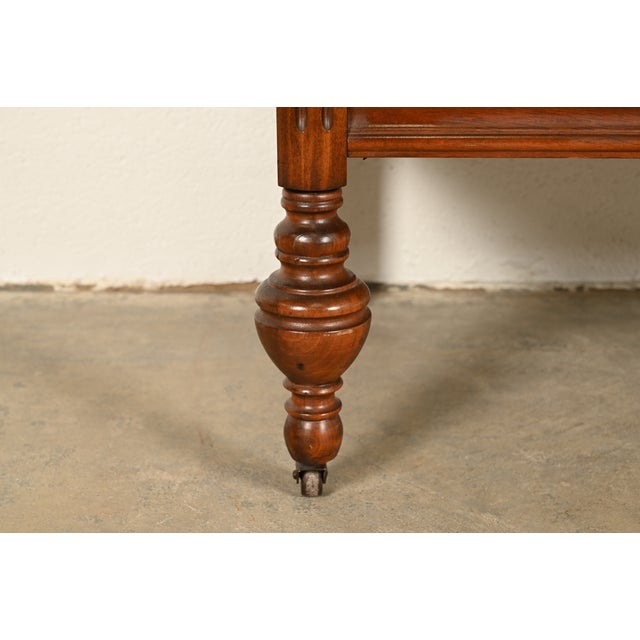 Berkey & Gay Style Antique French Regency Louis XVI Walnut Highboy Dresser, Circa 1930s For Sale - Image 11 of 14