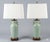 Vintage Frederick Cooper crackle glazed celadon porcelain table lamps. Produced around the 1970s to 1980s, these mid-...