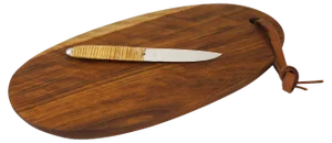 Vintage Cutting Board with Amboss Knife by Carl Auböck, 1950s, Set of 2
